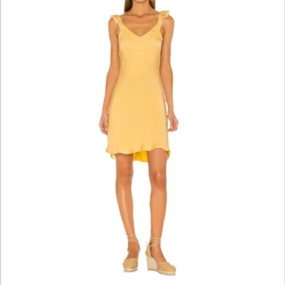 Lpa | REVOLVE YELLOW SCOOP BACK DRESS  NWT - Picture 4 of 12